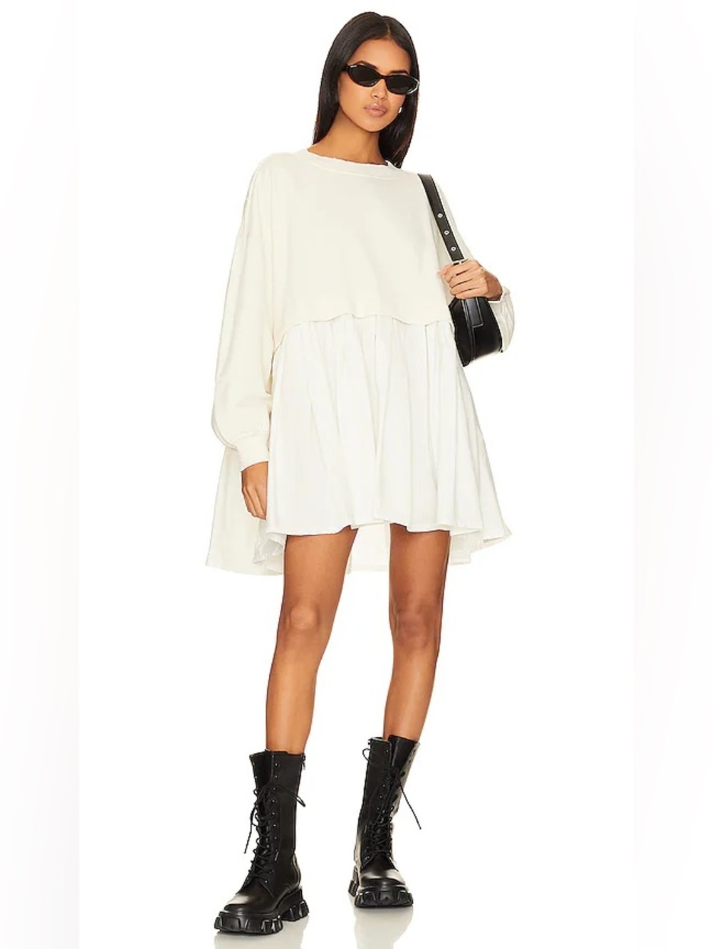 Free People Eleanor Sweatshirt Tunic Dress Large